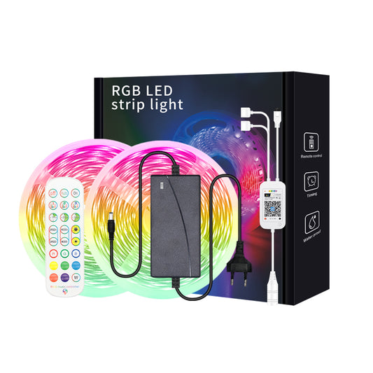 5050 Wifi Light Strip Set RGB Music 12V Light Strip Smart App Voice Sound Control LED Light Strip